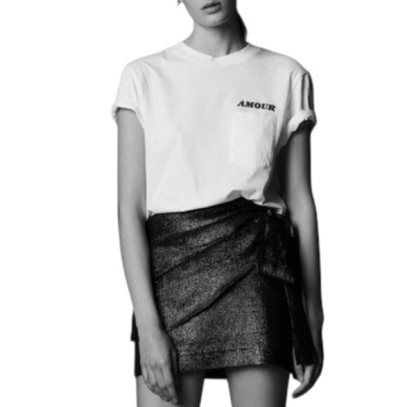 Sandro Paris Mini Glittery Black Skirt Size 1 - Picture 1 of 6